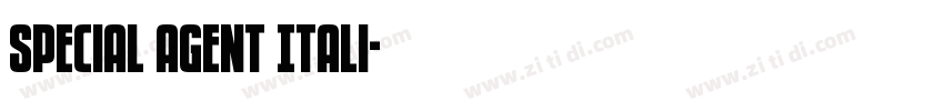 Special Agent Itali字体转换